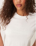 Cotton lounge t-shirt in white