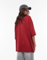 graphic San Jose oversized tee in red