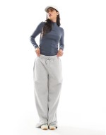 ribbed jersey double zip top in grey blue