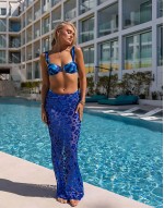 x Misha Grimes abstract print bikini in blue