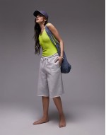 crinkle scoop back swimsuit in lime