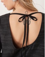 oversized midi dress in black