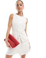 waistcoat co-ord in cream