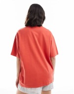Cotton On anti romantic boxy graphic tee in red