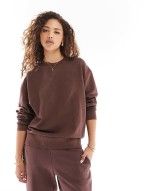 oversized sweat and jogger co-ord in washed burgundy